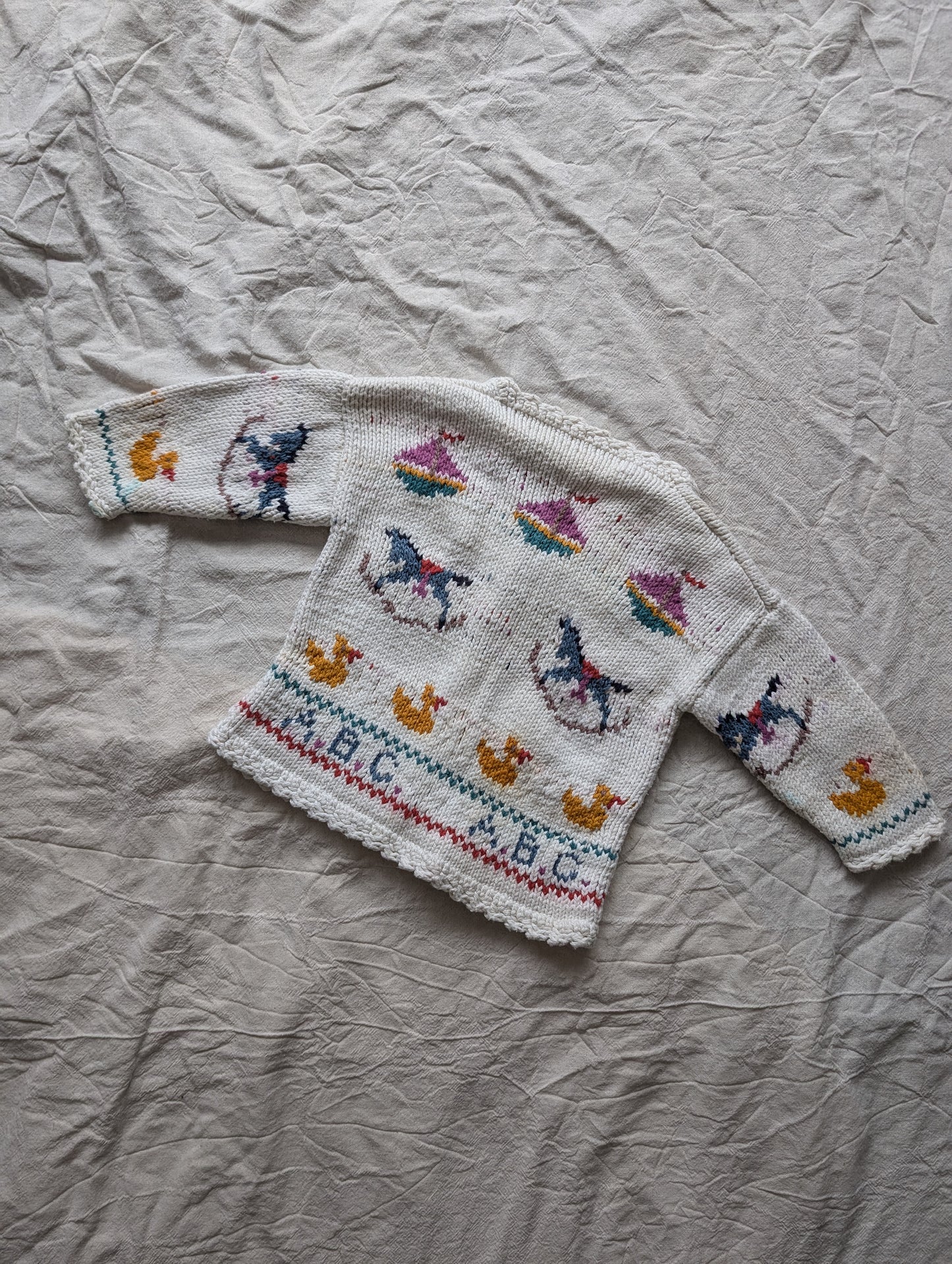 Playful vintage cardigan (2-3 years)