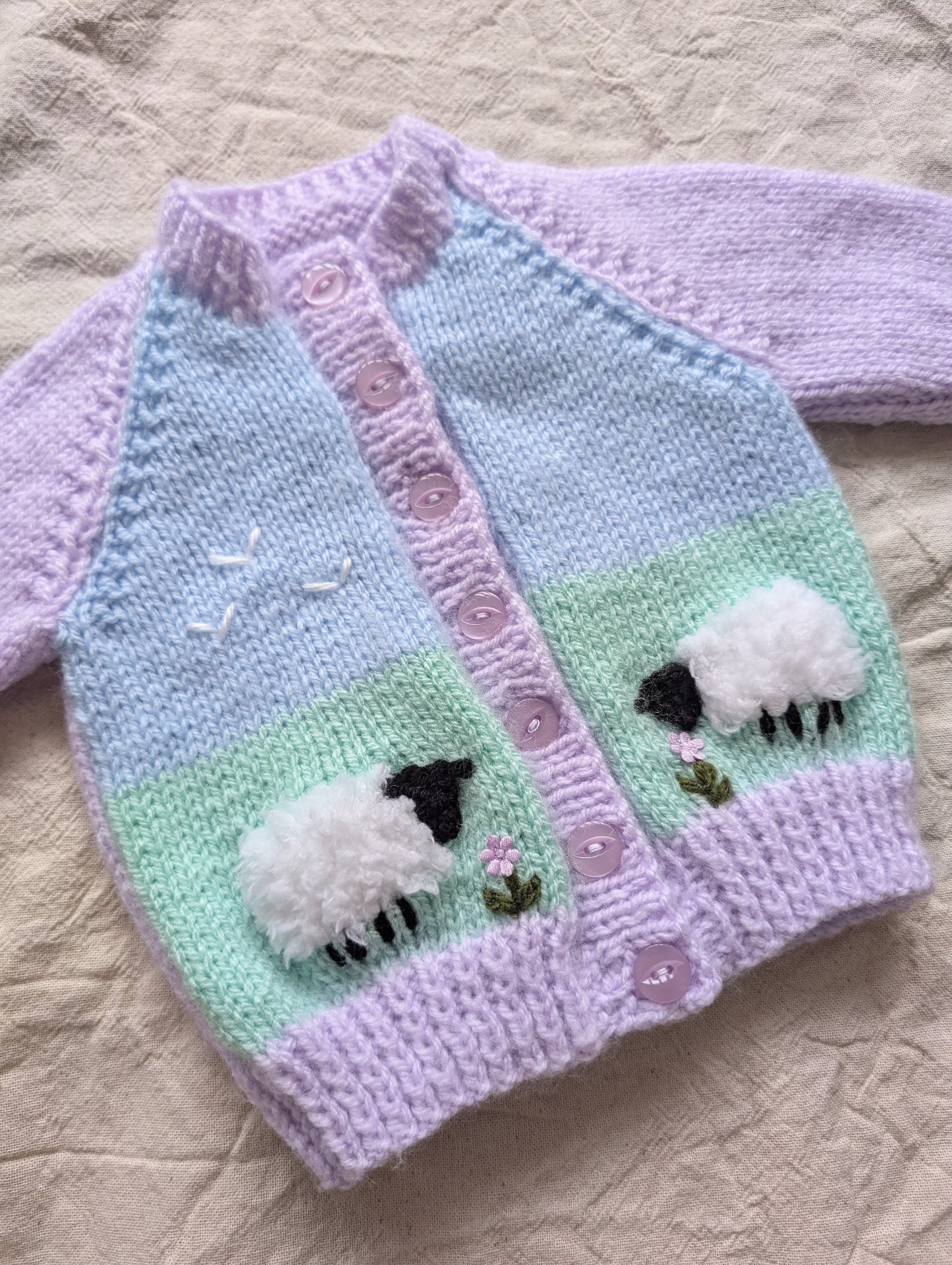 Sheep Cardigan (0-3 months)