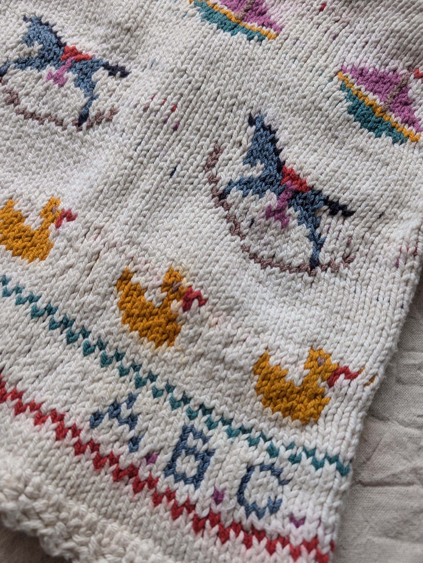 Playful vintage cardigan (2-3 years)