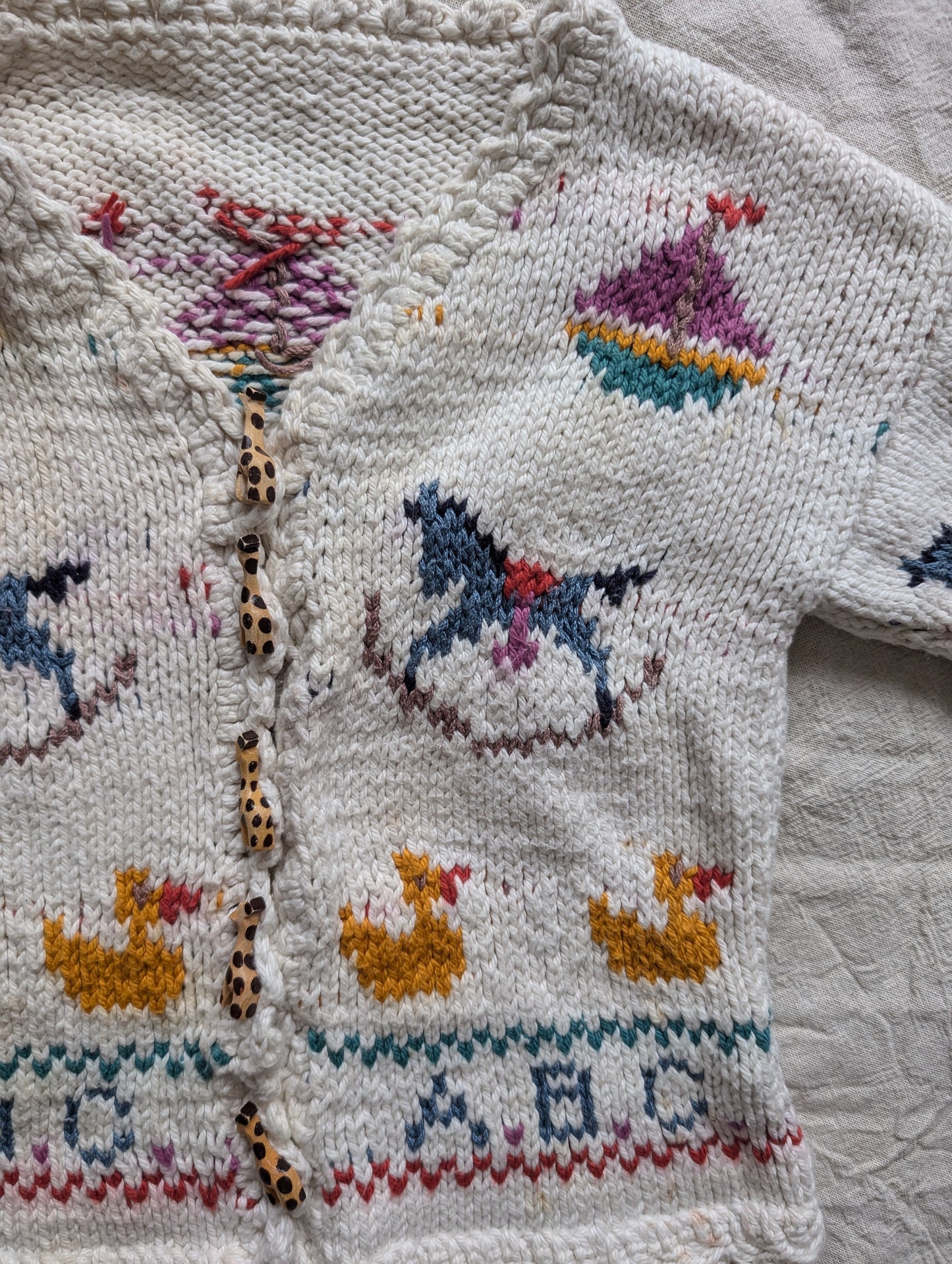 Playful vintage cardigan (2-3 years)