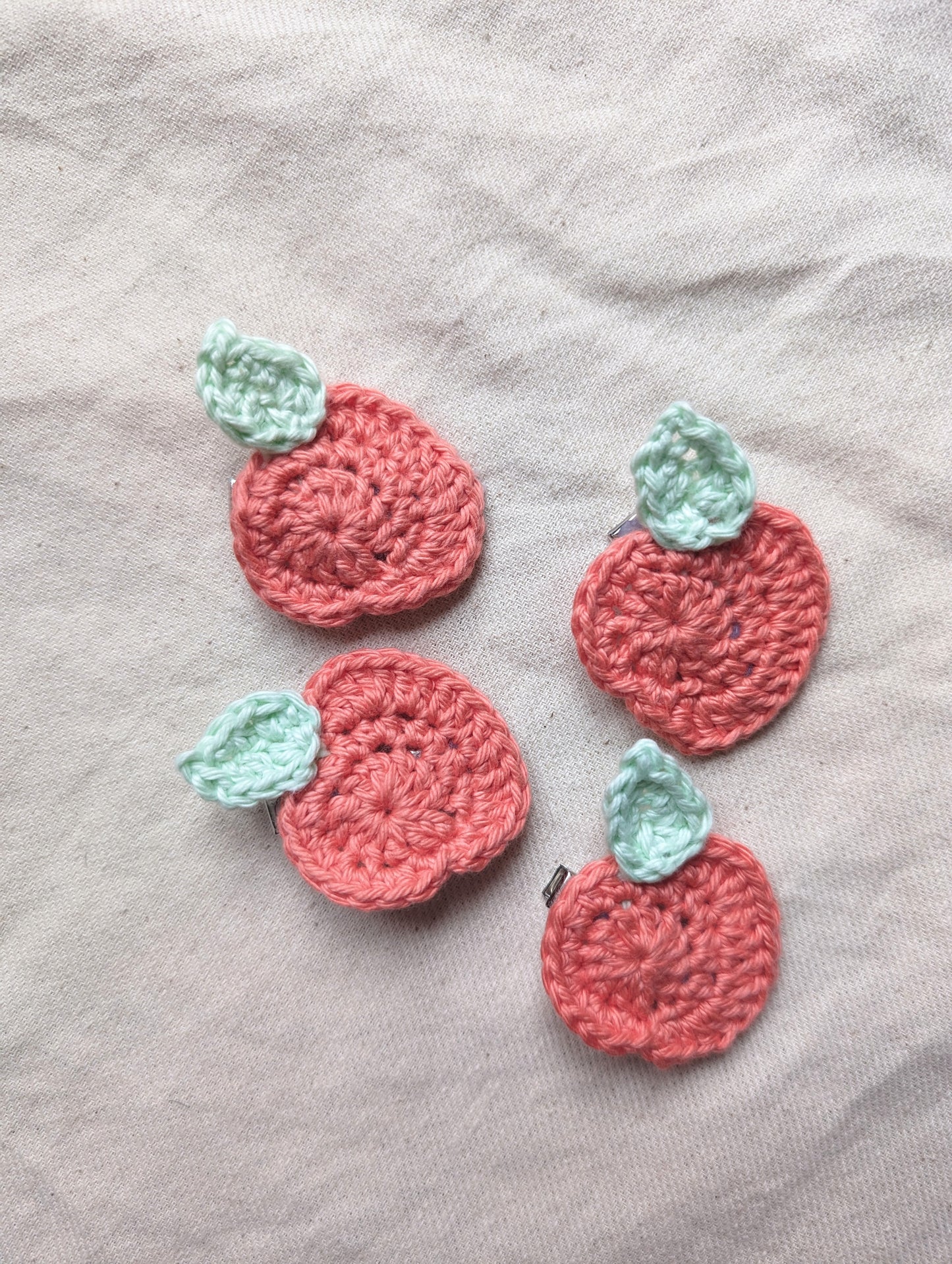 Peach Hair Clips