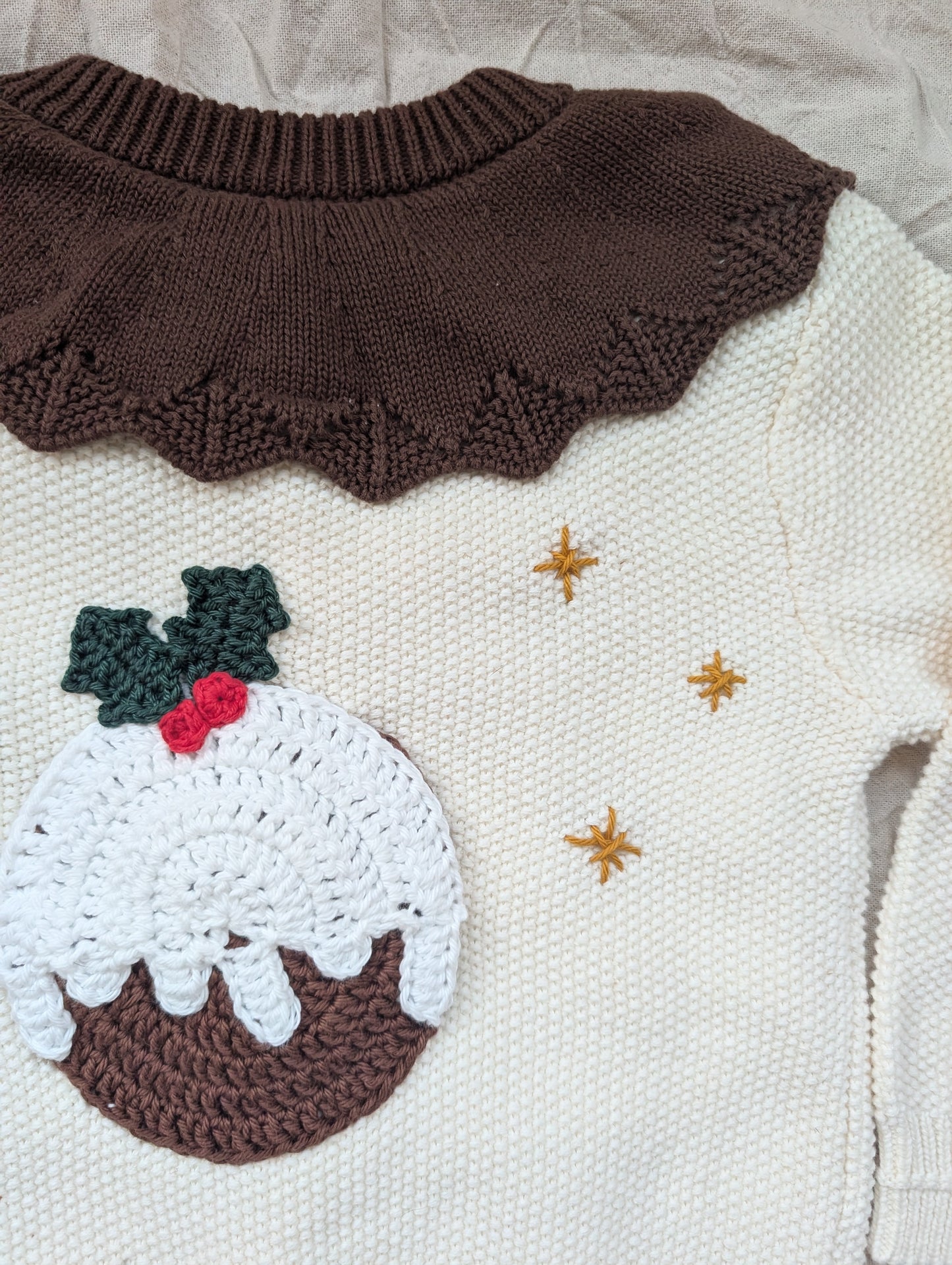 Christmas Pudding Cardigan (3-4 years)