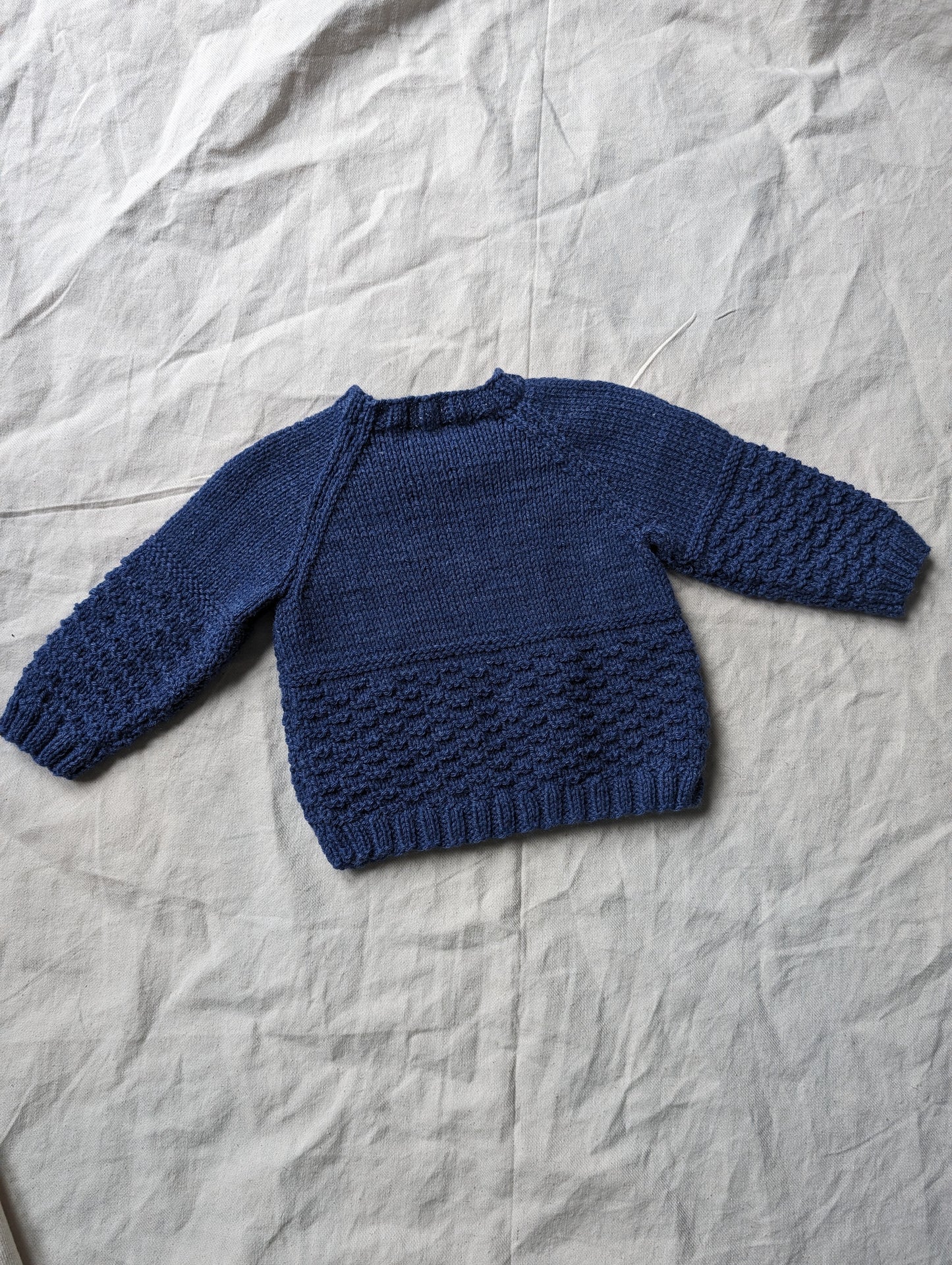 Blue Hand Knit Jumper 6-12 months