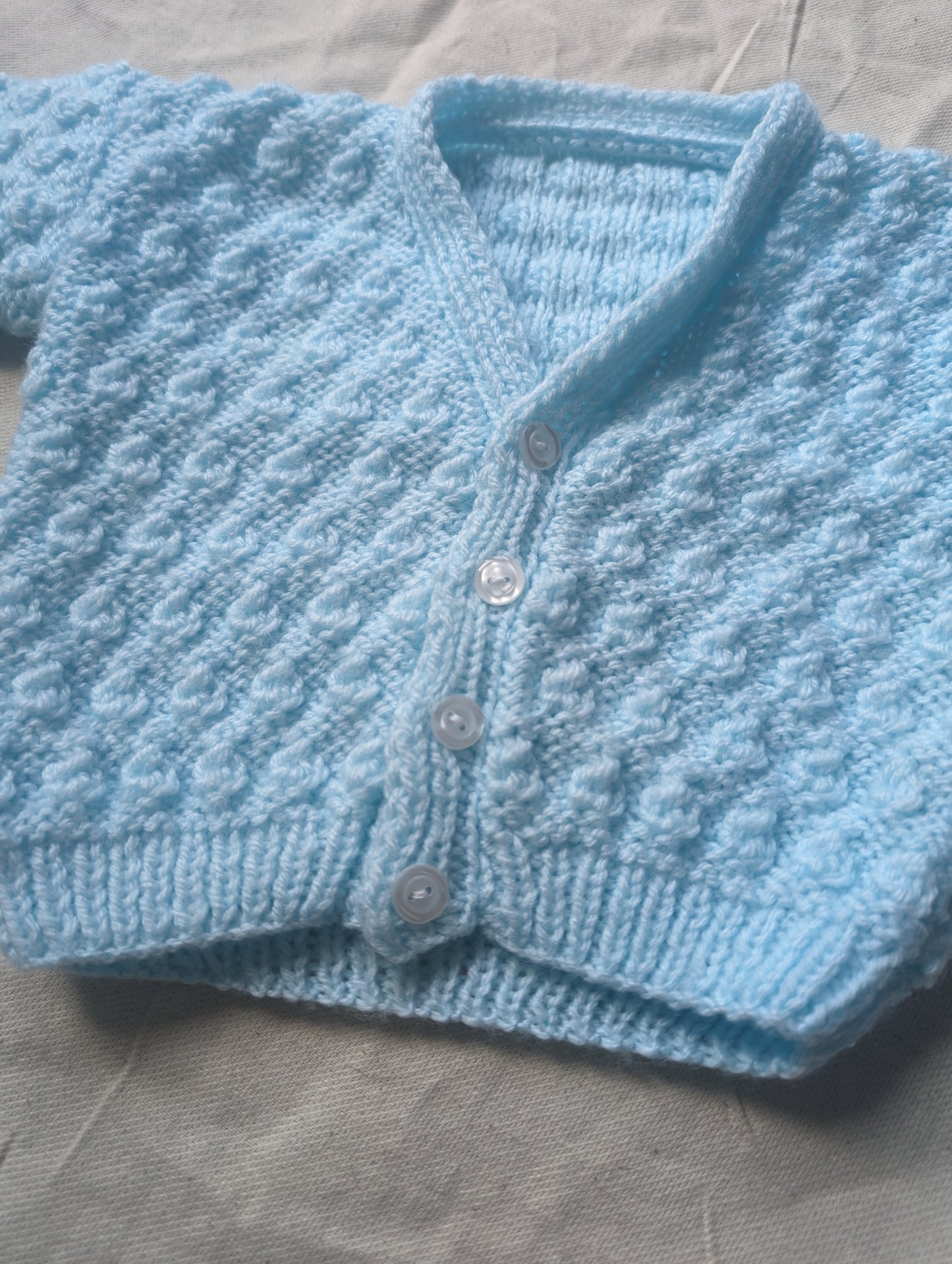 Blue Hand Knit Cardigan 0-3 months