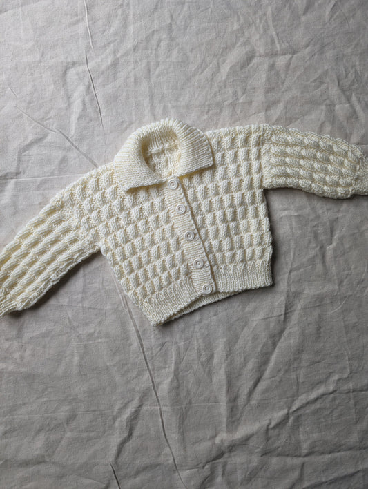 Cream Hand Knit Cardigan 6-9 months