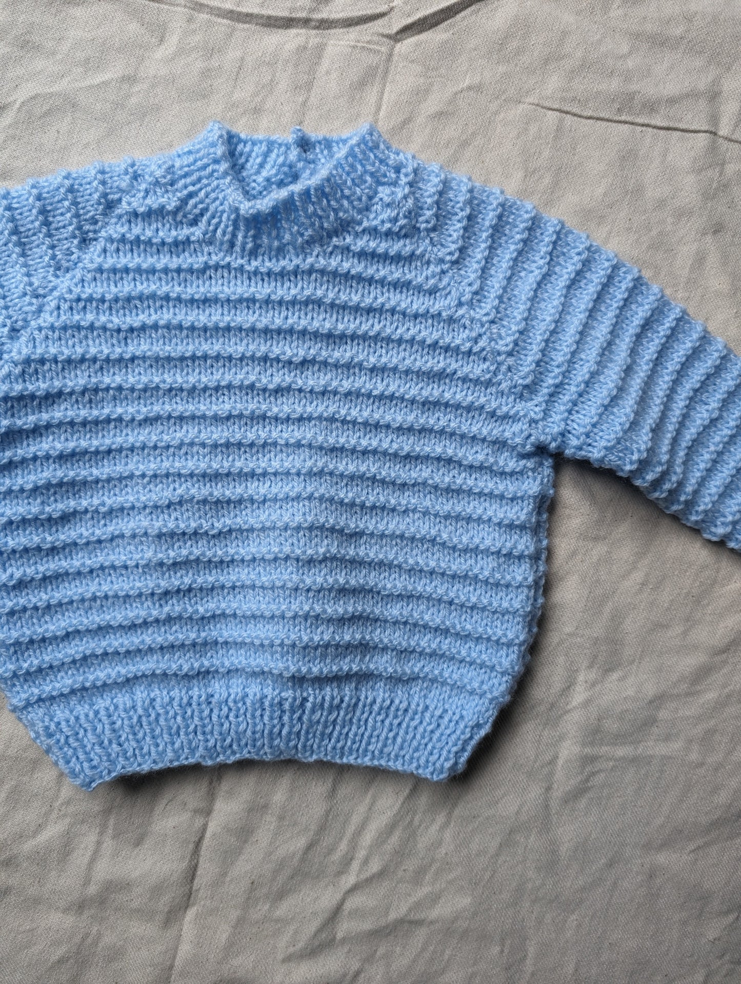 Blue Hand Knit Jumper 3-6 months