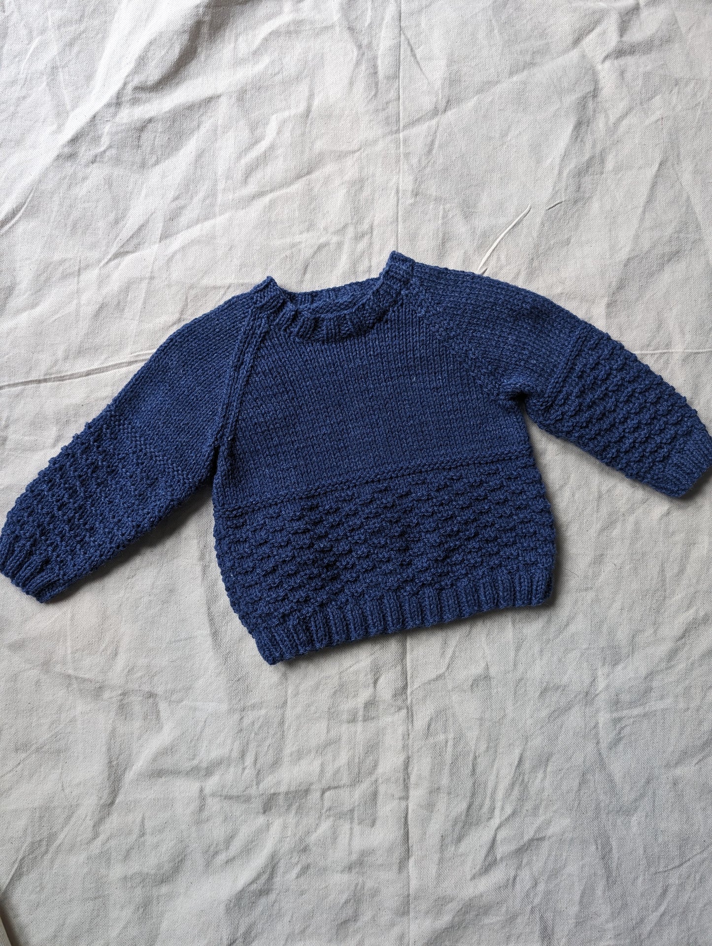 Blue Hand Knit Jumper 6-12 months