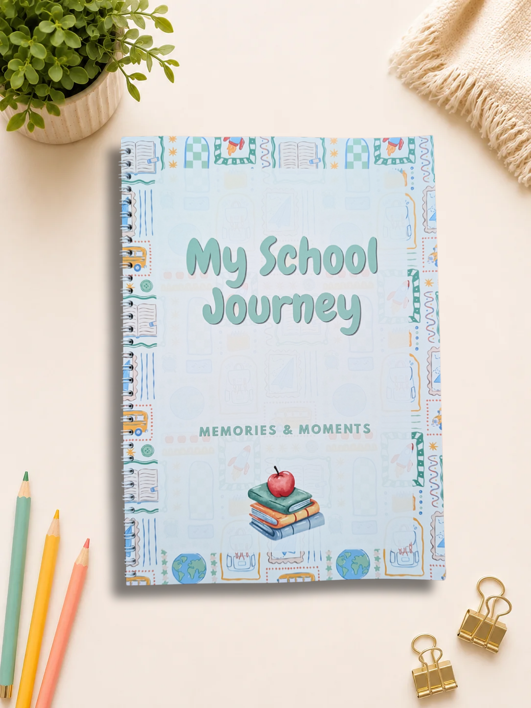 My School Journey Journal | Reception to Year 6 Memory Book | England & Wales School Keepsake | Personalised School Journal | Physical Copy