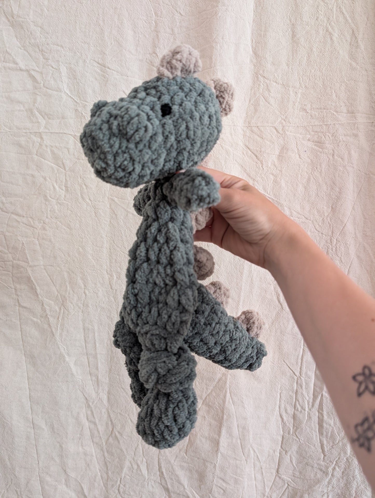 Mini Dozer Dino Knotted Lovey
