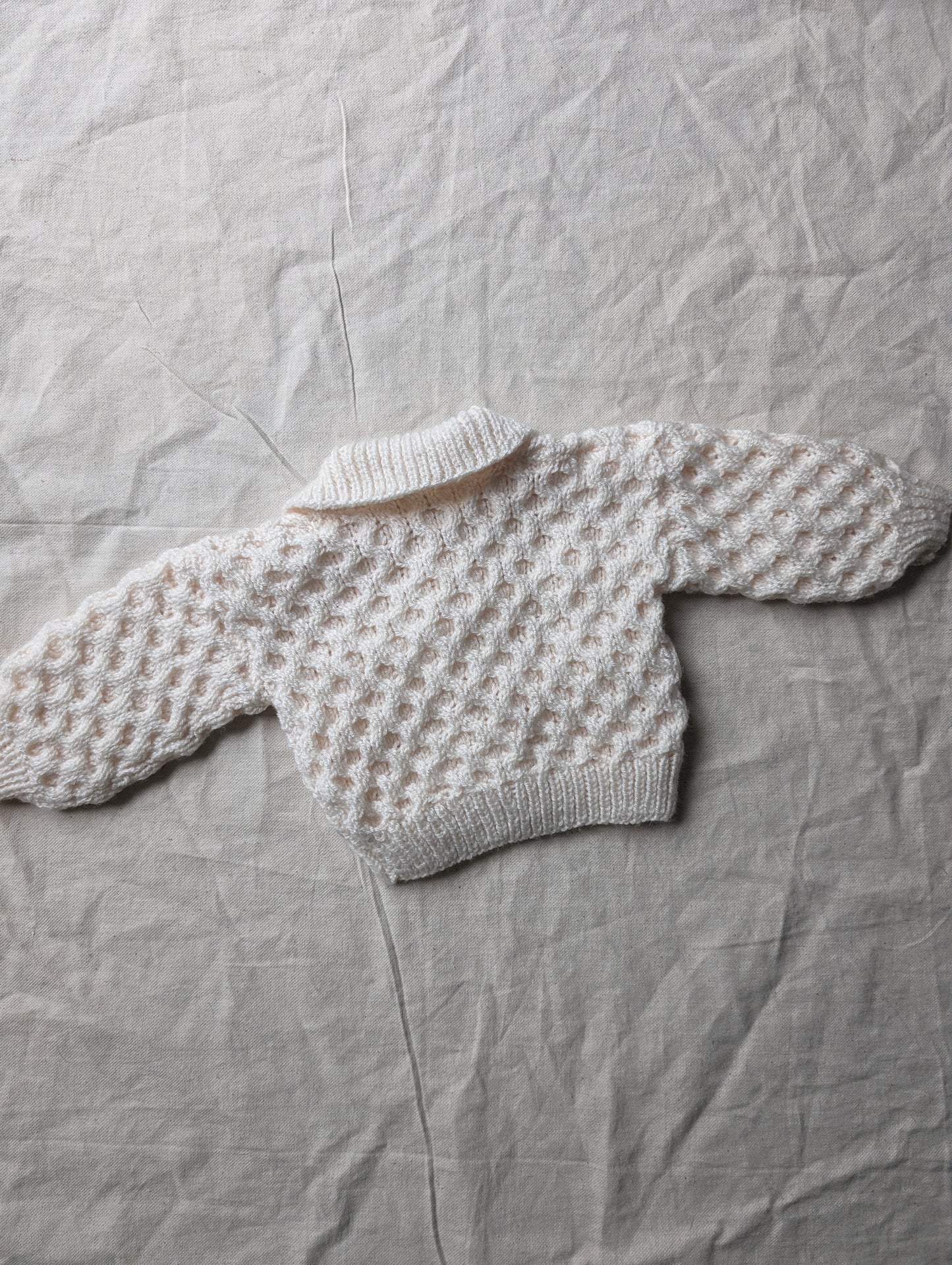 Beige Hand Knit Cardigan 3-6 months