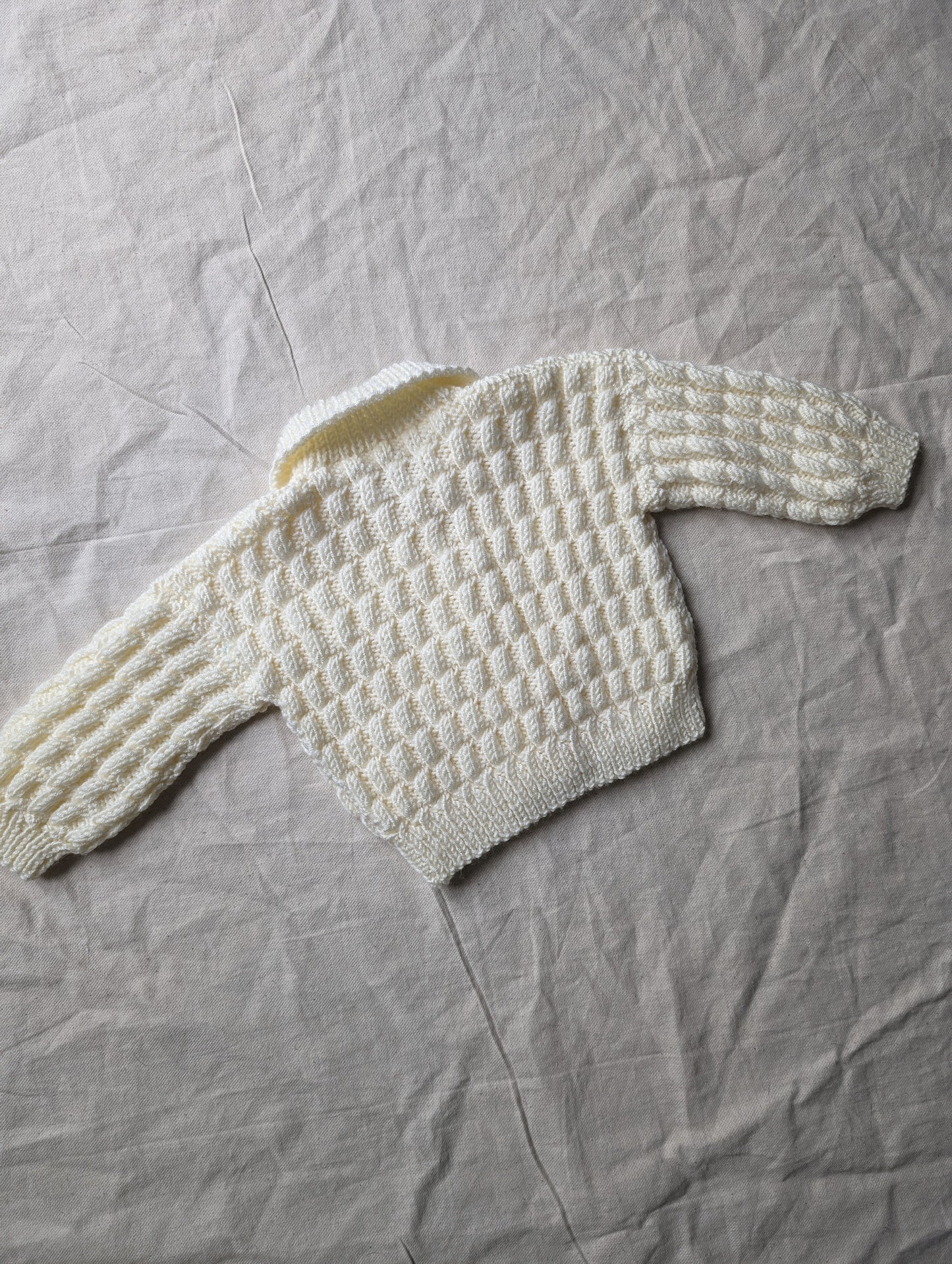 Cream Hand Knit Cardigan 6-9 months