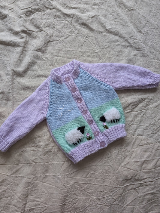 Sheep Cardigan (0-3 months)