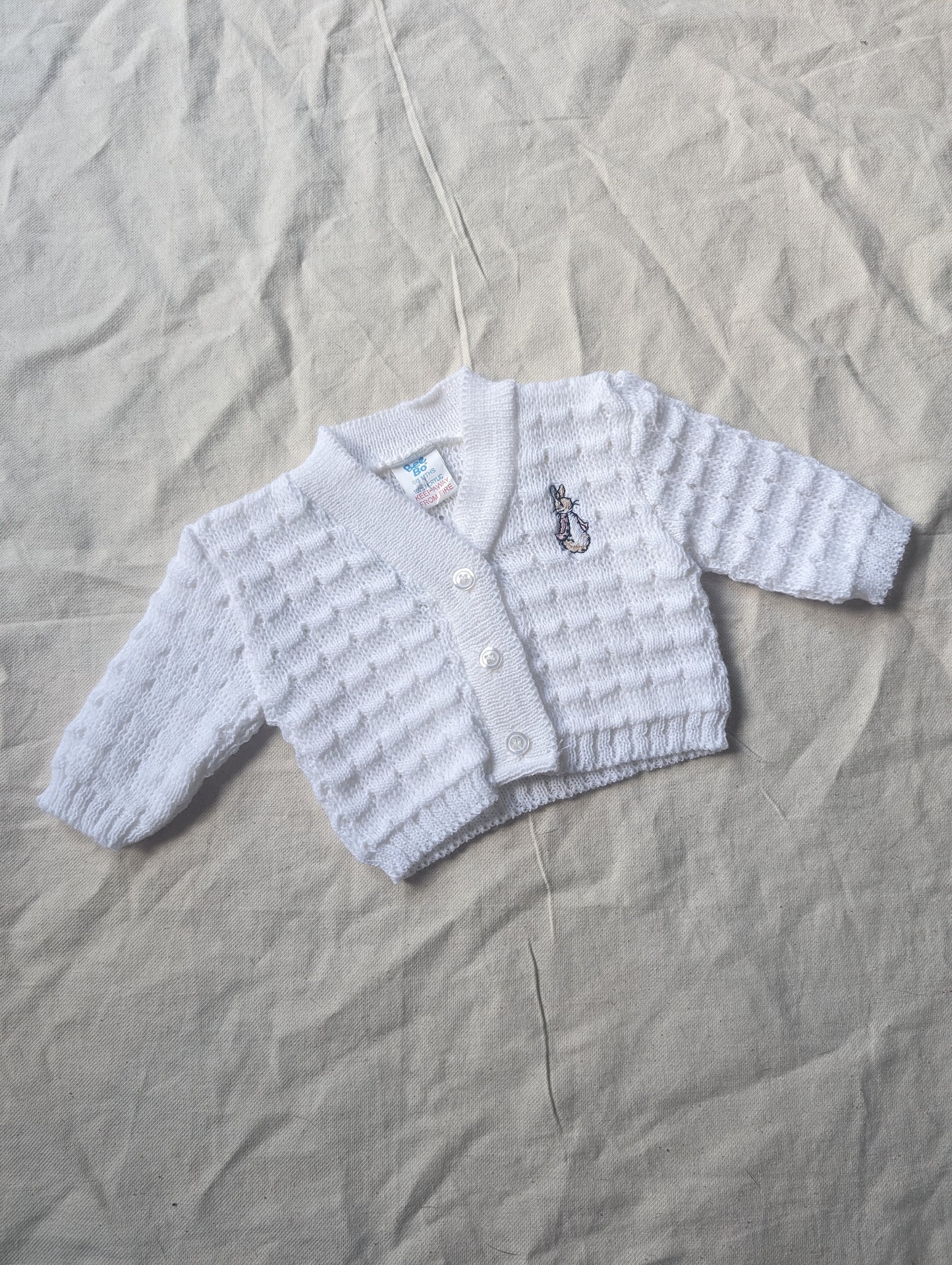 White Bee Bo Cardigan 0-3 months