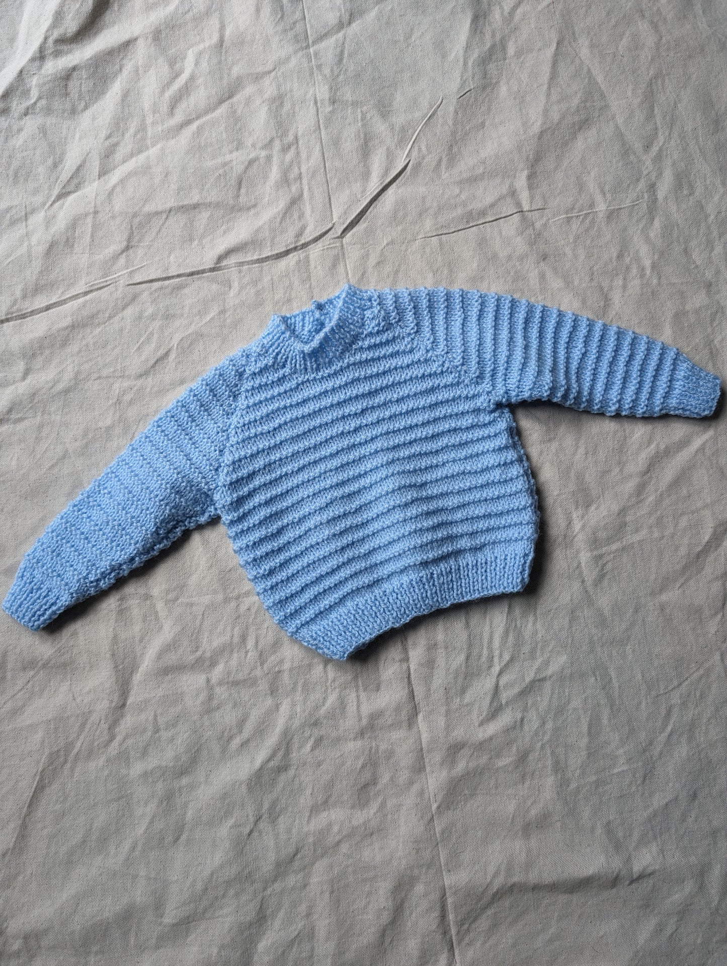 Blue Hand Knit Jumper 3-6 months