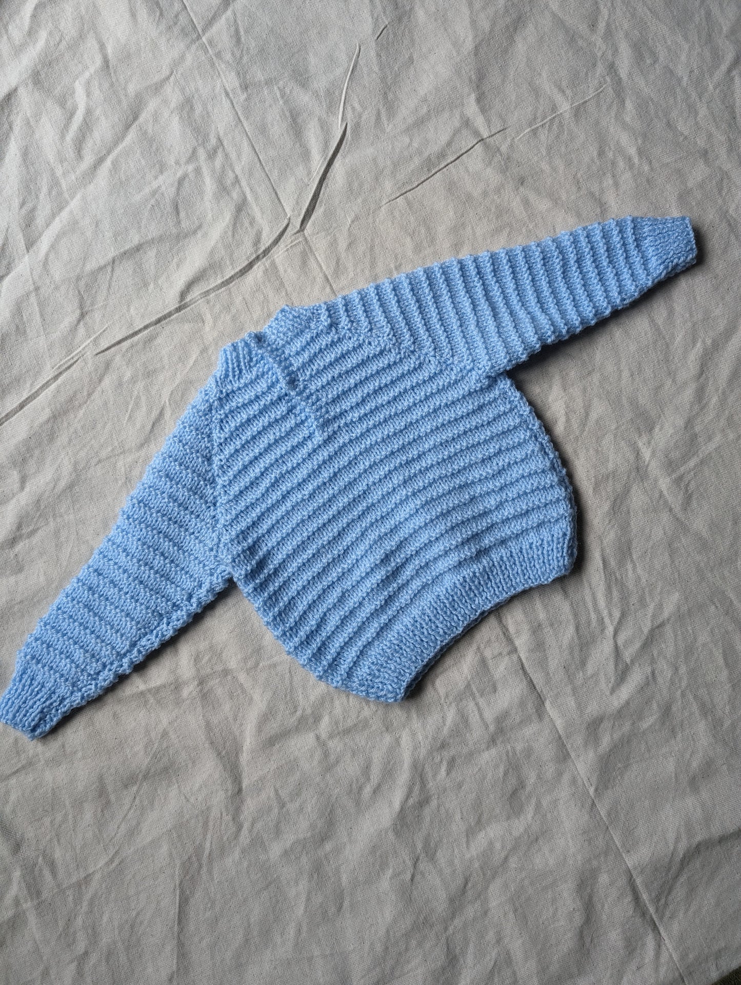 Blue Hand Knit Jumper 3-6 months