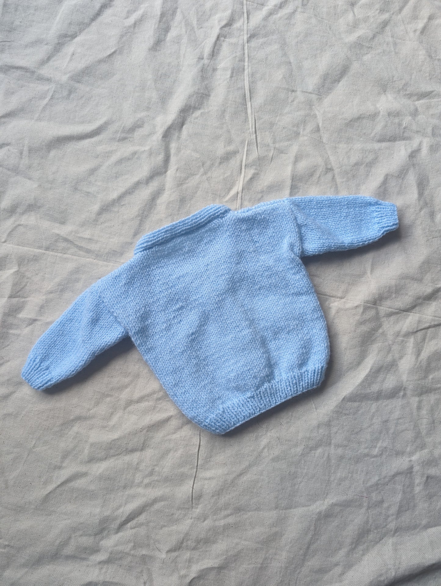 Blue Hand Knit Cardigan 0-3 months