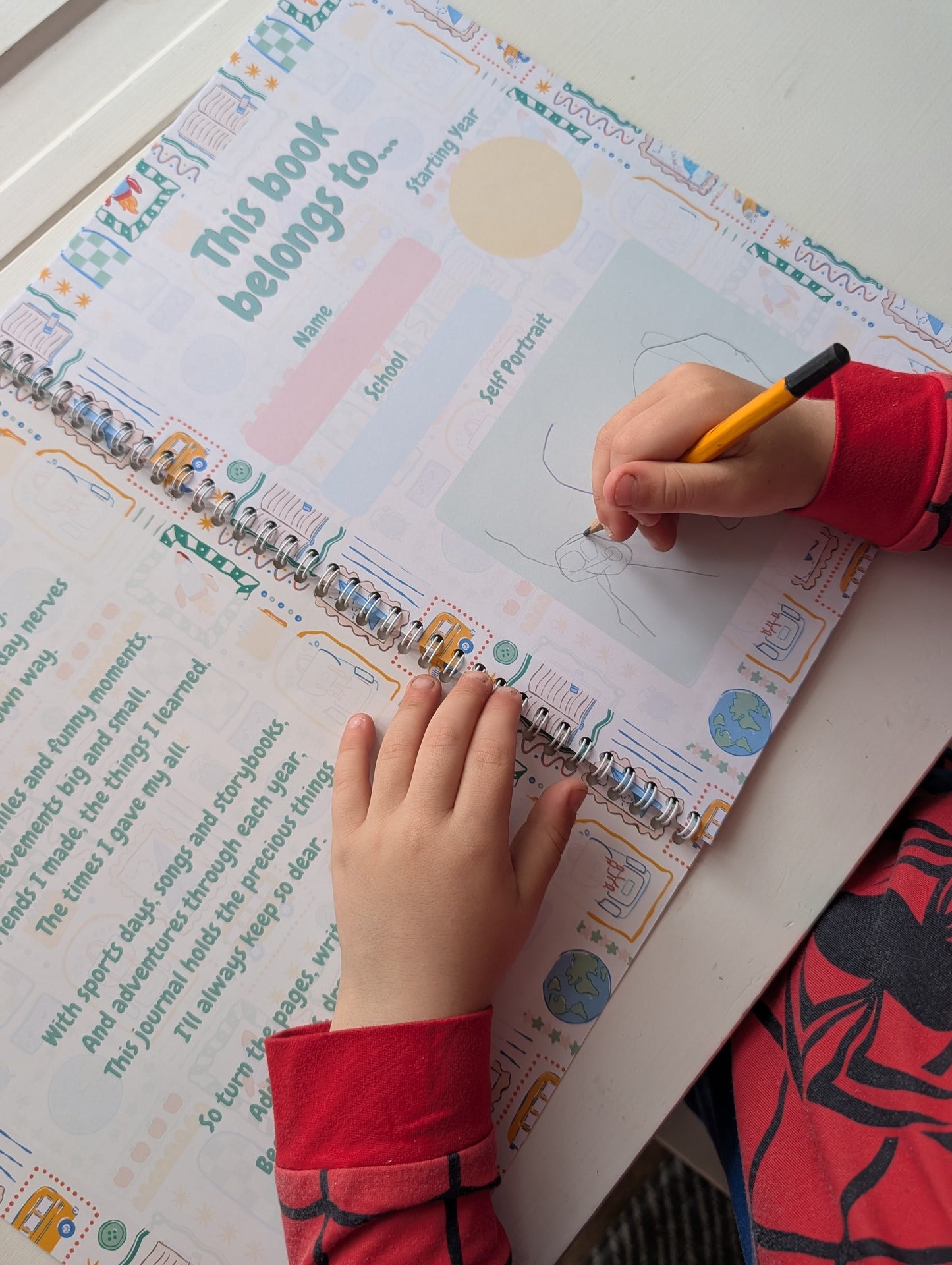 My School Journey Journal | Reception to Year 6 Memory Book | England & Wales School Keepsake | Personalised School Journal | Physical Copy