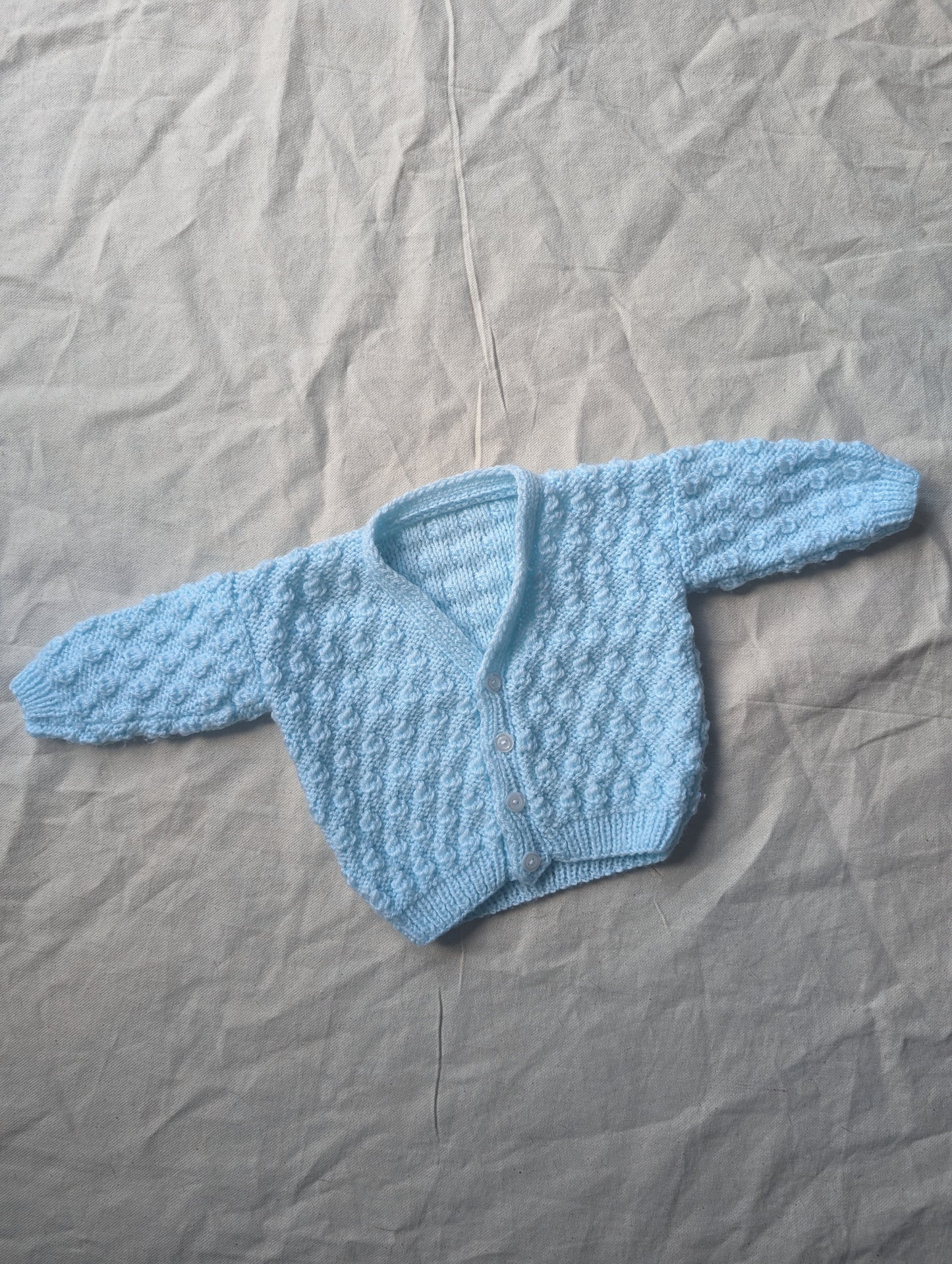 Blue Hand Knit Cardigan 0-3 months