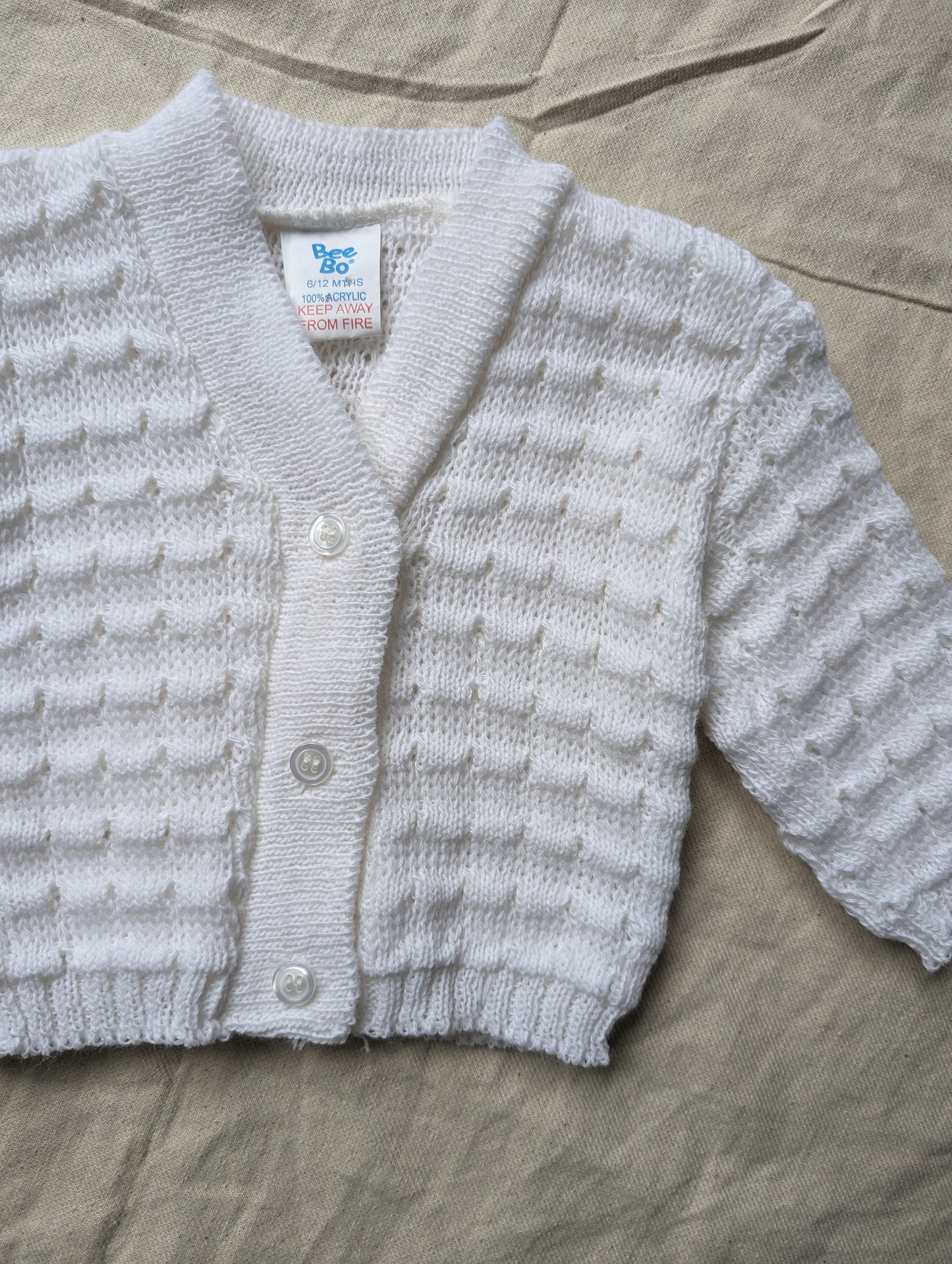 White Bee Bo Cardigan 3-6 months