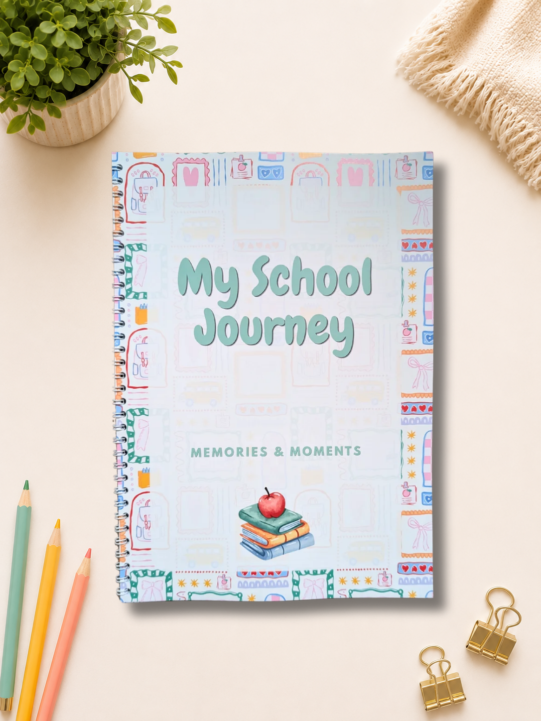 My School Journey Journal | Reception to Year 6 Memory Book | England & Wales School Keepsake | Personalised School Journal | Physical Copy