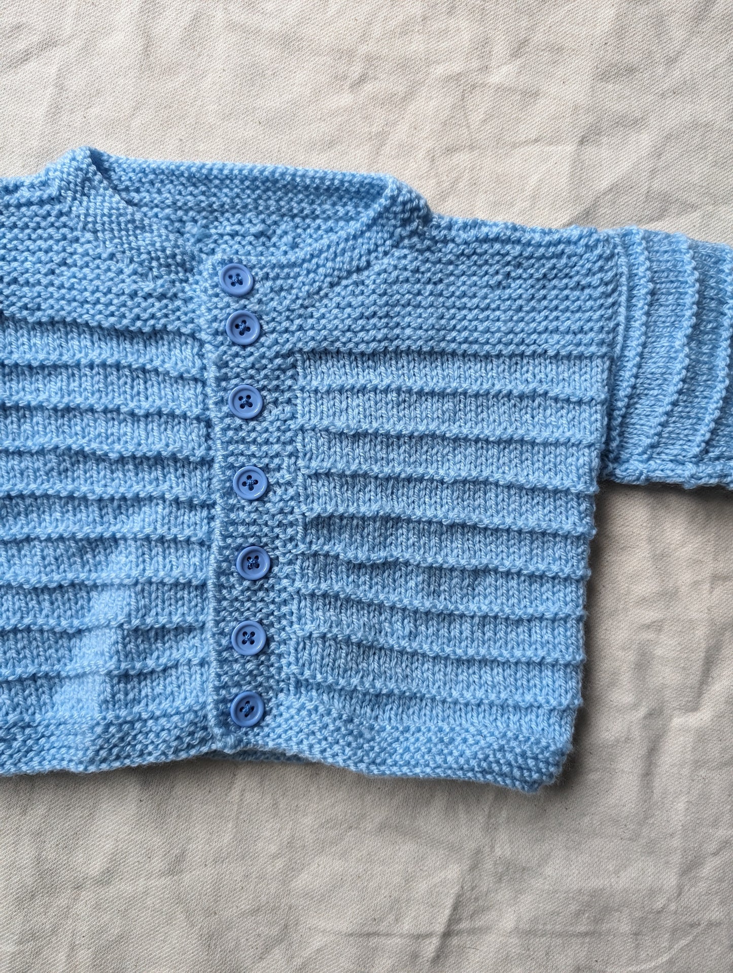 Blue Hand Knit Cardigan 3-6 months