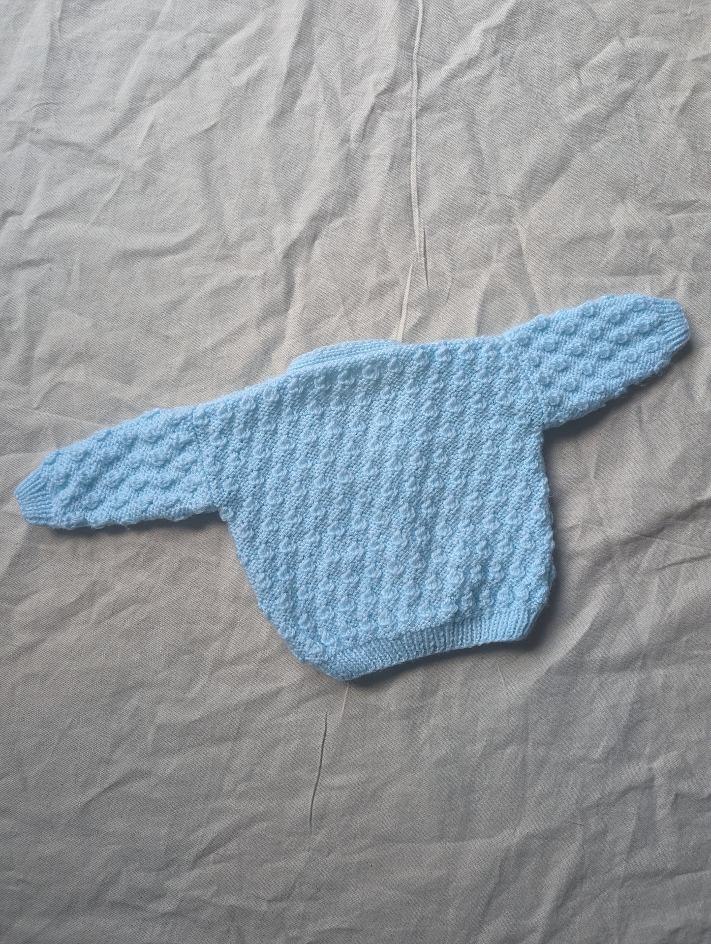 Blue Hand Knit Cardigan 0-3 months