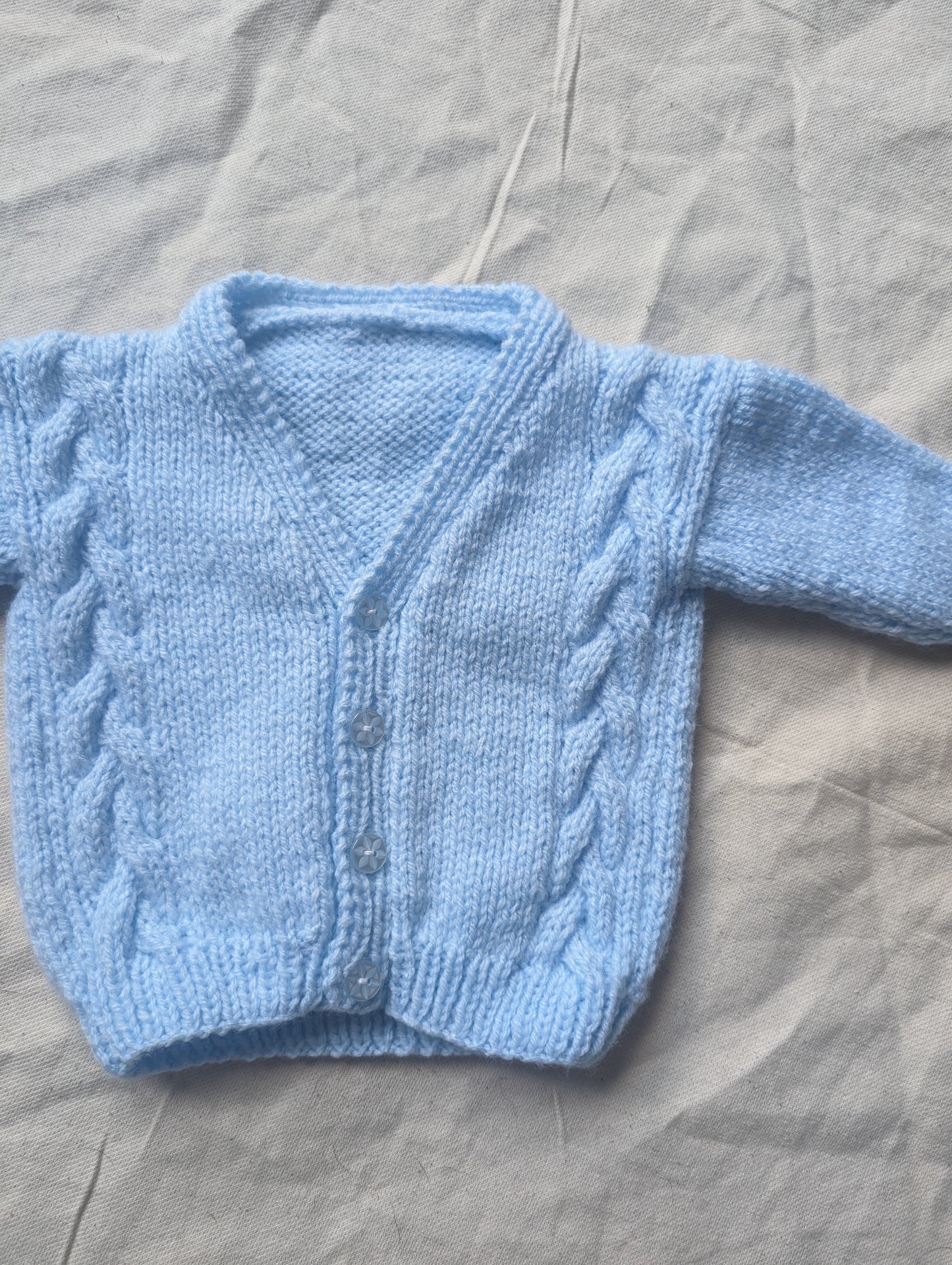 Blue Hand Knit Cardigan 0-3 months