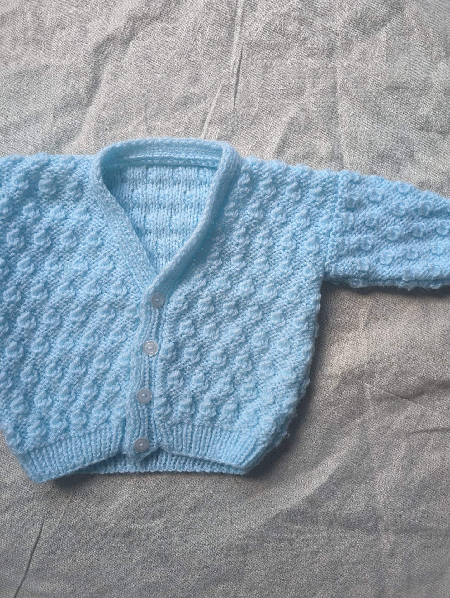 Blue Hand Knit Cardigan 0-3 months