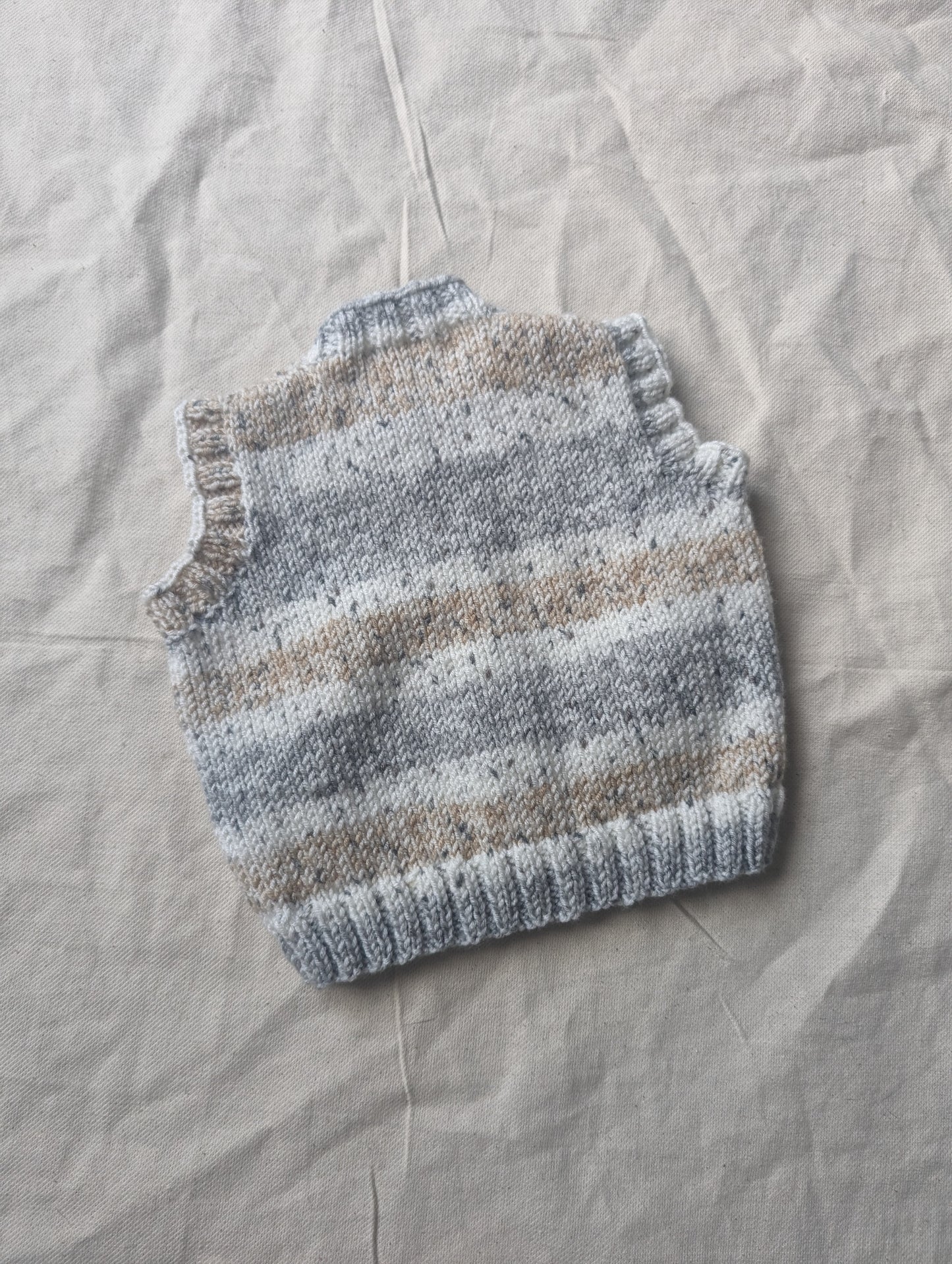 Neutral Hand Knit Vest Newborn